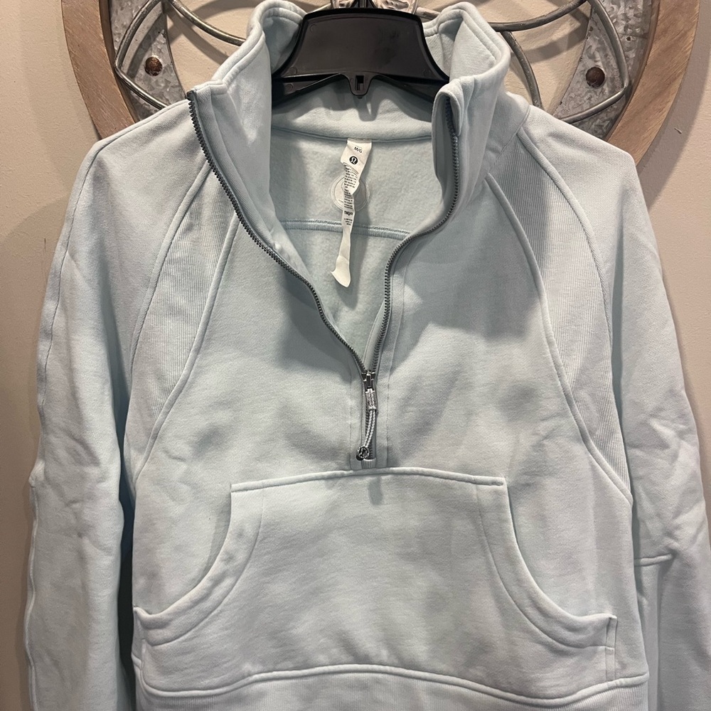 Lululemon Scuba Light Blue Half-Zip Pullover